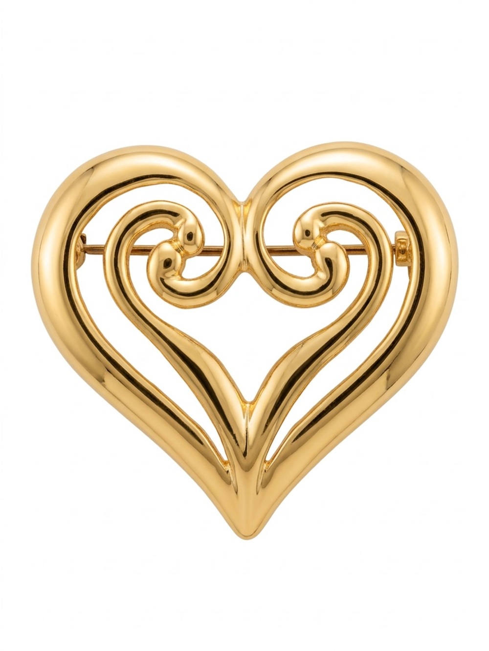 Vintage Heart-Shaped Small Brooch - Women Jewelry